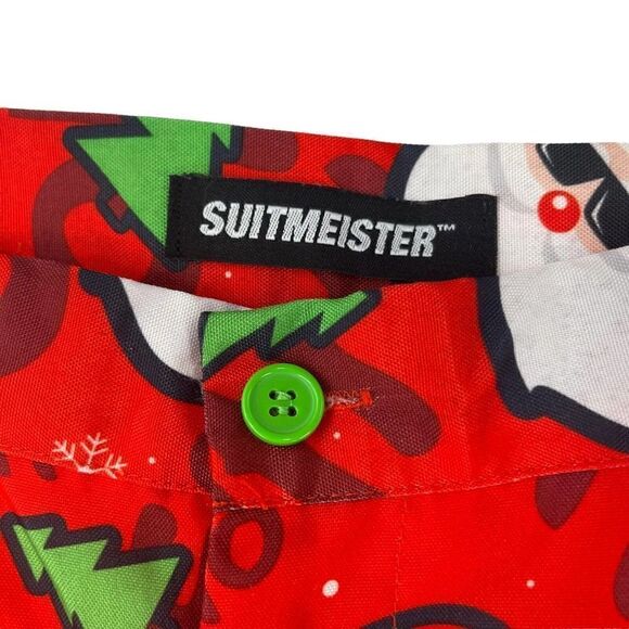 Suitmeister Santa Pants Red Holiday Christmas Ugly Sweater Party Mens Size M - Picture 5 of 8